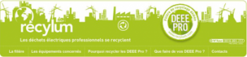 Bandeau Recyclum Recyclage des équipements électriques usagés du bâtiment 